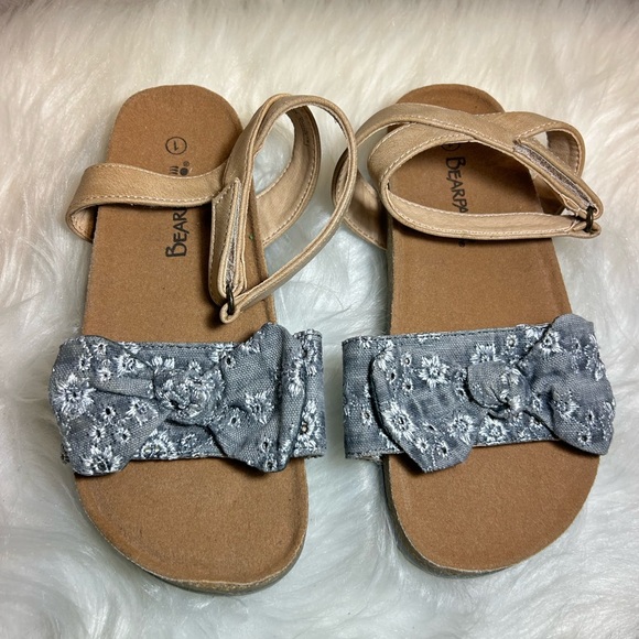 BearPaw Girls' Genesis Ankle Strappy Sandals Size 1 - Picture 5 of 8